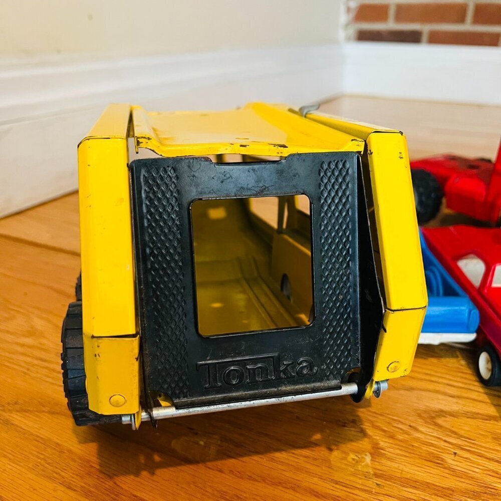Vintage 1970's Mighty Tonka Pressed Steel 34" Car Carrier Transporter #3991 - Picture 7 of 16